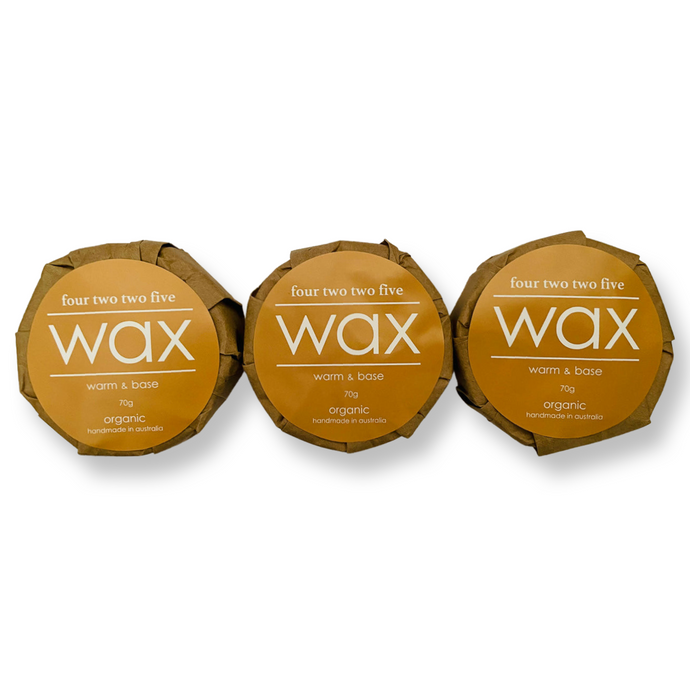on the board - organic wax - warm & base 3x refill pack